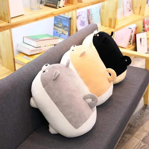 Vista 5 de EHOTONG Almohadas de peluche de perro Shiba Inu, juguete de peluche de animal Corgi para abrazar, regalos para niña y niño (negro, 30 cm)