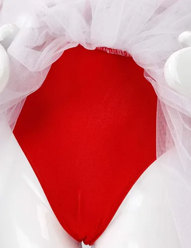Vista 6 de YiZYiF Disfraz de baile de dulces de Navidad para niñas y niñas, sin mangas, vestido de leotardo de princesa con tutú