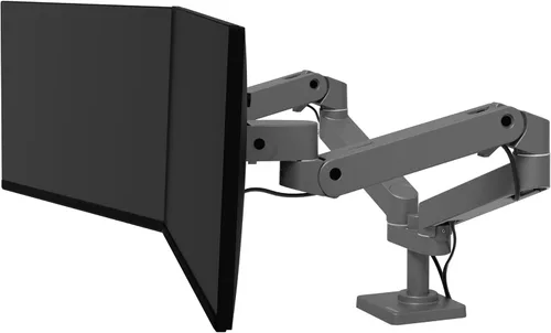 Vista 2 de Ergotron Brazo de monitor dual LX Pro Premium actualizado, soporte de escritorio VESA - para 2 monitores de hasta 27 pulgadas, 4 a 20 libras cada