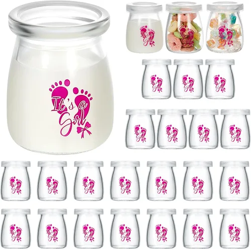 Vista 9 de Tanlade 1 pieza de recuerdos de baby shower para invitados, mini botellas de leche de vidrio con tapas, regalos de fiesta de baby shower