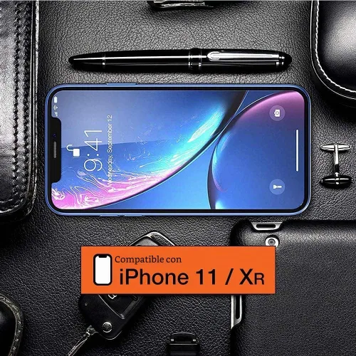 Vista 2 de Trianium Protector de pantalla de vidrio templado diseñado para Apple iPhone 11 (2019) / iPhone XR (2018), paquete de 3 películas de vidrio 9H HD