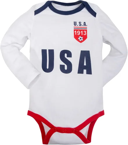 Vista 3 de Cnins Body deportivo para bebé, de manga larga, con temática de fútbol, unisex, para bebés de 0 a 18 meses