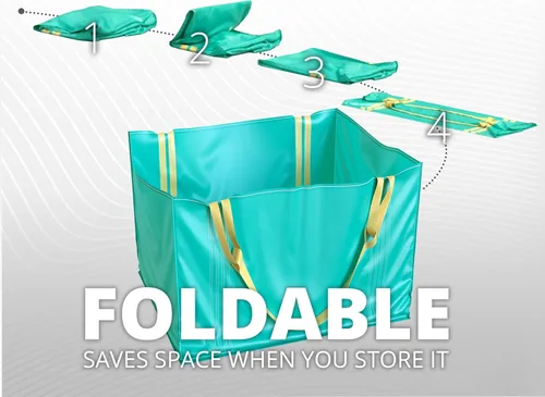 Vista 6 de TidyFriend - Contenedor de basura para gestión de residuos con capacidad para hasta 1650 libras, resistente, reutilizable y plegable, contenedor