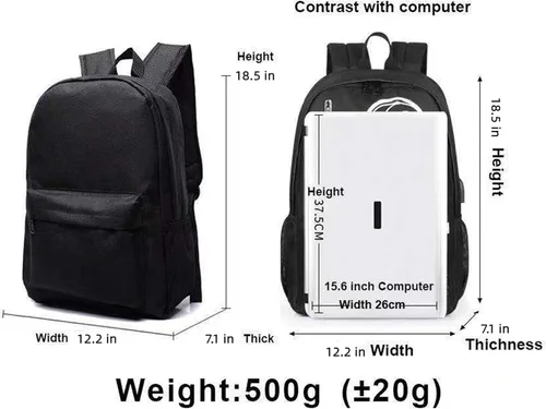 Vista 2 de WesQi - Mochila con gráficos Cristiano Ronaldo para niños y niñas, mochila escolar ligera, bolsa de viaje duradera, Azul lago, Mochilas tipo mochila