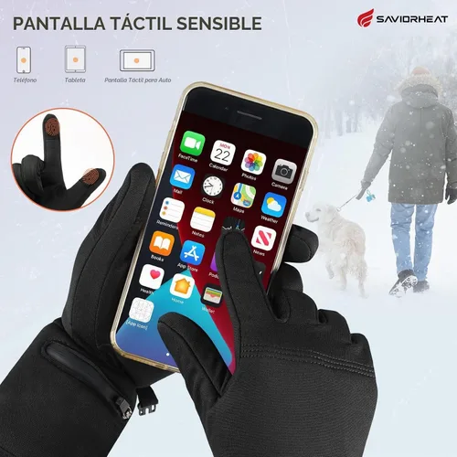 Vista 7 de SAVIOR HEAT Heated Glove Liners, Ultra-Thin Rechargeable Electric Gloves, Full Hand & Fingertip Heating, Touchscreen Compatible, Ideal for Typing