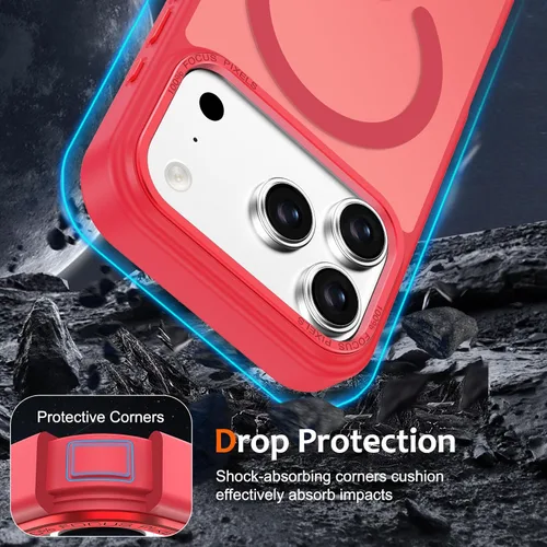 Vista 768 de Anuck - Funda magnética para iPhone 11 compatible con MagSafe, carcasa trasera mate translúcida dura, borde de TPU, delgada, resistente a impactos