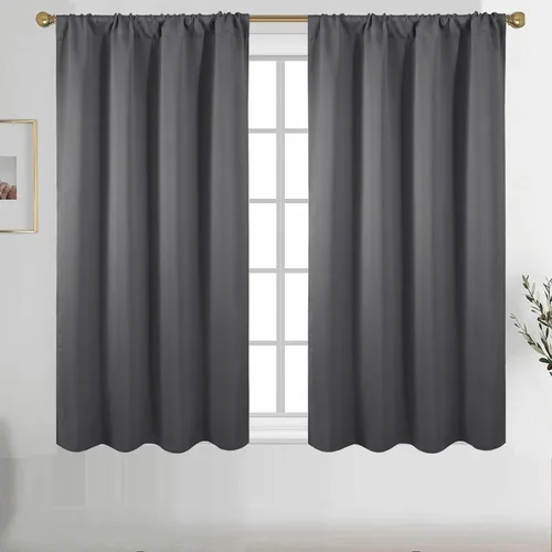Vista 84 de Diraysid Cortinas opacas beige para dormitorio y sala de estar, cortinas con aislamiento térmico para oscurecer la habitación, 42 x 63 pulgadas, 2