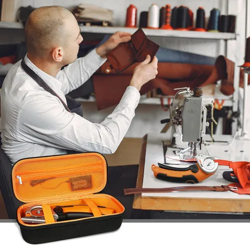 Vista 7 de Funda para tijeras eléctricas, compatible con WORX WX082L/WX081L, cortador de caja eléctrica para cartón, caja de almacenamiento portátil