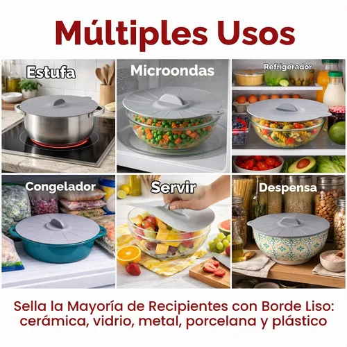 Vista 5 de HIC Kitchen Tapas de cocina y almacenamiento, silicona de alta temperatura, juego de 3