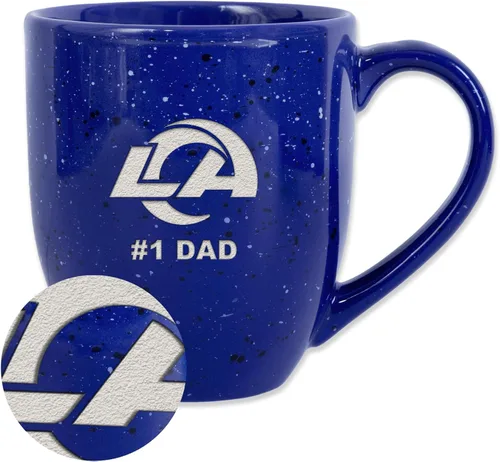 Vista 13 de Rico Industries NFL Football #1 Dad 16 oz Team Color Laser Engraved Ceramic Coffee Mug