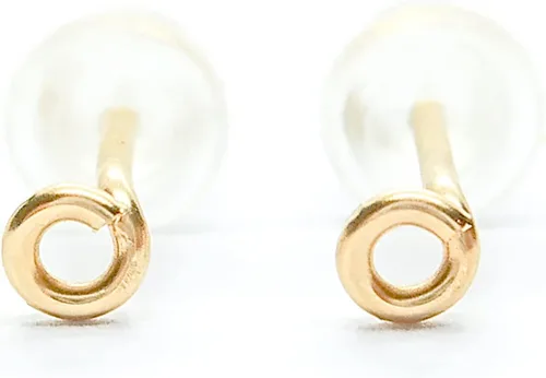 Vista 5 de Pendientes redondos pequeños de círculo, joyería pequeña pequeña, oro-plata-oro rosa, aretes para dormir joyería diaria