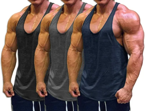 Vista 14 de Muscle Cmdr Camisetas sin mangas para hombre, para fisicoculturismo, gimnasio, entrenamiento, running, T-Shirts atléticas de secado rápido
