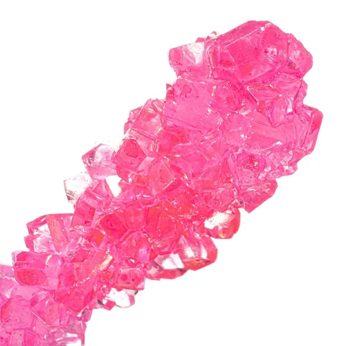 Vista 6 de Palitos de azúcar de caramelo de roca azul claro y rosa claro, 12 golosinas envueltas individualmente, sabor a algodón de azúcar y cereza