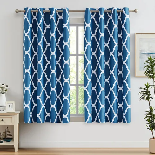 Vista 28 de Melodieux - Cortinas de bolsillo de moda marroquí para cocina, cafetería o baño, pequeñas ventanas