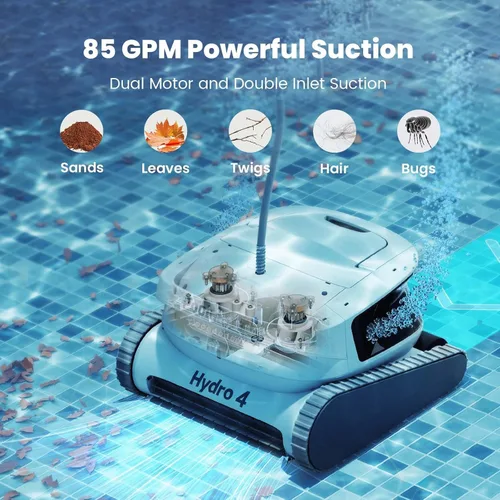 Vista 13 de Chasing Hydro 4 - Aspiradora de piscina para piscinas enterradas, robot de piscina con batería de 210 minutos para limpieza de pisos, paredes