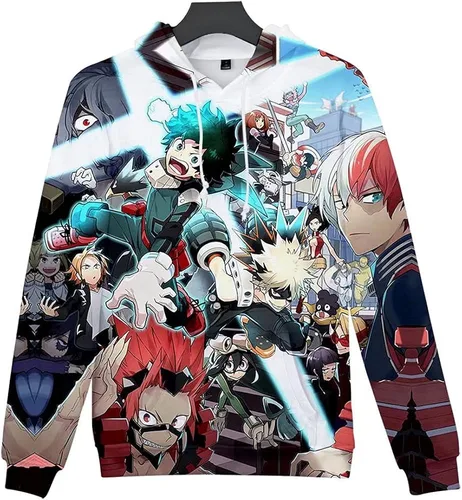 Vista 4 de CHLOBLOM Boku No Hero Academia - Sudadera con capucha 3D