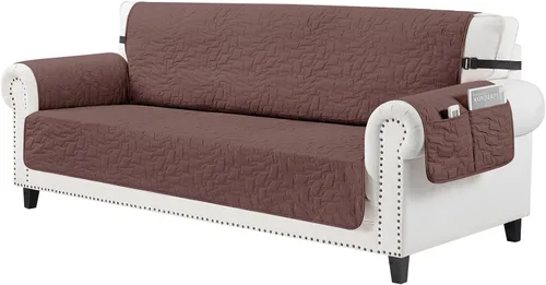 Vista 73 de CUCRAF Funda acolchada antideslizante para sofá, resistente al agua, protector de muebles para sofá de 1 cojín, apto para mascotas, funda de sofá