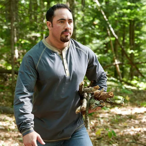 Vista 13 de Legendary Whitetails Recluse Henley - Camiseta de manga larga para hombre