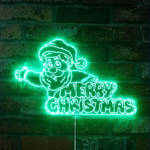 Vista 10 de ADVPRO Regalos de árbol de Navidad presenta luces RGB Dynamic Glam LED Sign - Forma de corte a borde - Decoración de pared inteligente 3D