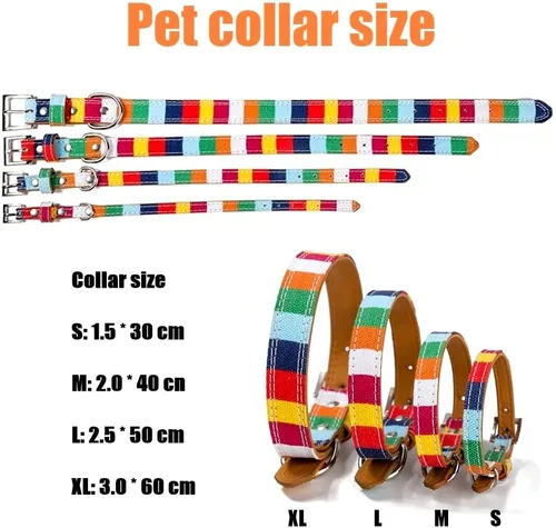 Vista 4 de Collar de perro XS, collar de cuero para perro, juego de correa y collar personalizado, para pequeños, seguro y cómodo (S)