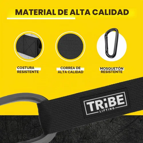 Vista 3 de Correa de anclaje de puerta para bandas de resistencia con 5 bucles y Ancla de puerta negra