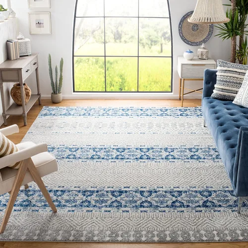 Vista 10 de SAFAVIEH Madison Collection - Alfombra decorativa de 2 pies 3 pulgadas x 4 pies, color carbón y gris, diseño bohemio chic, no desprende pelusa