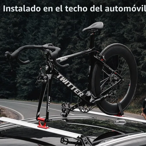 Vista 6 de Soporte para horquilla de bicicleta, rack de horquilla de bicicleta de liberación rápida mejorado con 4 adaptadores para transporte y almacenamiento