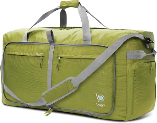 Vista 27 de Bago Travel Duffle Bag for Women & Men. Medium Duffel Bag for Traveling Todo negro