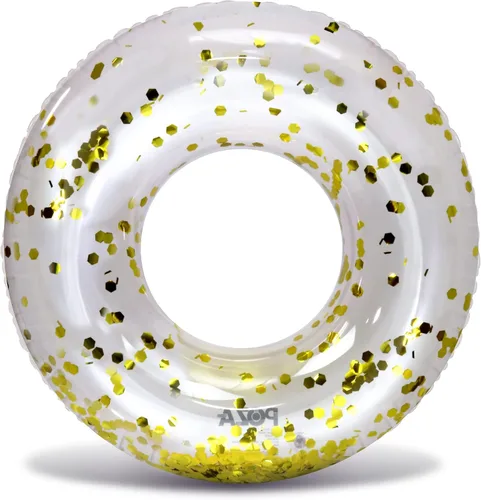 Vista 15 de POZA Flotador de Tubo Inflable para Piscina – Anillo de natación de confeti brillante, Tubo Inflable de Servicio Pesado Resistente a los Rayos UV