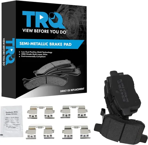 Vista 124 de TRQ Pastillas de freno delanteras semi metálicas compatibles con Ford Expedition 2018-2021 F-150 2018-2020 Lincoln Navigator 2018-2022