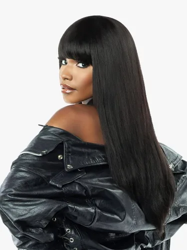 Vista 2 de Sensationnel 100% cabello humano imperio clip en flequillo - CHINA BANG (color: 1 negro azabache)