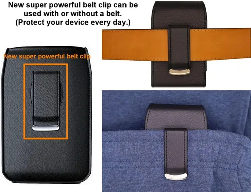 Vista 5 de (V1/Negro) - Funda clásica premium premium con clip para cinturón para bomba de insulina mínima Medtronic (530G/630G/640G/670G/) - Embalaje al por