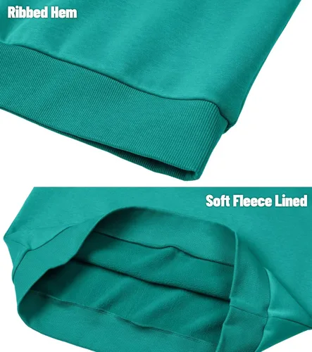 Vista 5 de MAGCOMSEN Sudadera de cuello redondo para hombre, de manga larga, informal, cálido, forro polar