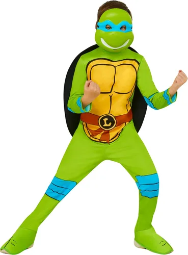 Vista 3 de Rubies at Party City Teenage Mutant Ninja Turtles: Disfraz de Leonardo para niños por Rubies, disfraz para niño