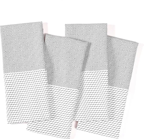 Vista 15 de TWINY threads Juego de toallas de cocina con diseño de diamante, 100% algodón, trapos grandes y trapos de lavado, absorbentes de secado rápido