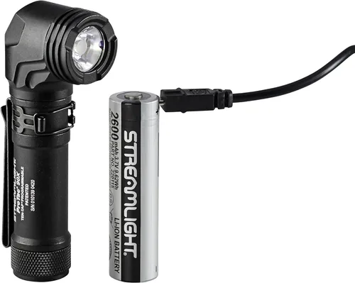 Vista 9 de Streamlight 88094 ProTac 90X 1,000 lúmenes, linterna táctica EDC compacta de ángulo recto multi-combustible con baterías no recargables y funda