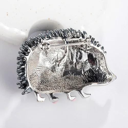 Vista 2 de Broche de erizo para mujer, lindo animal, adecuado para novias de boda