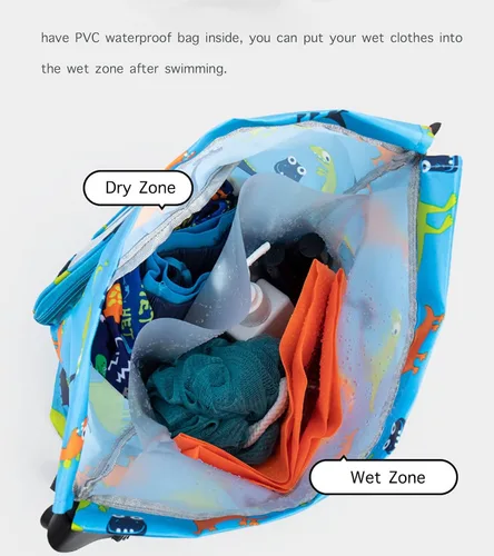 Vista 4 de Mochila ligera con cordón para gimnasio, bolsa de natación, bolsa de yoga, impermeable, mochila de playa, mochila deportiva para mujeres, hombres