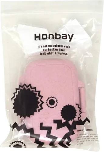 Vista 7 de Honbay Caja organizadora de vitaminas, pastillero de viaje portátil, saludable, ecológico, paja de trigo pequeña (rosa cereza)