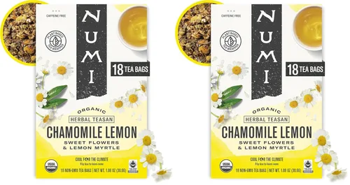 Vista 5 de Numi Té de manzanilla y limón orgánico Té de hierbas con manzanilla egipcia y mirto de limón