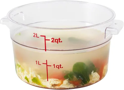 Vista 12 de Restaurantware Met Lux - Contenedor de almacenamiento de alimentos de 8 cuartos de galón, 1 recipiente redondo de almacenamiento comercial, tapa se