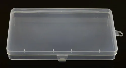 Vista 2 de Paialco Caja de almacenamiento rectangular plana de plástico transparente para cuentas y herramientas, 4 pulgadas por 7 pulgadas