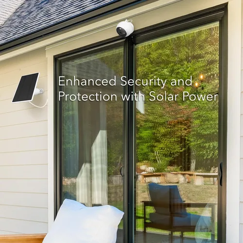 Vista 3 de Wasserstein Panel solar (2 W) compatible con cámaras de seguridad Noorio B200/B210/B310 (cámara no incluida)