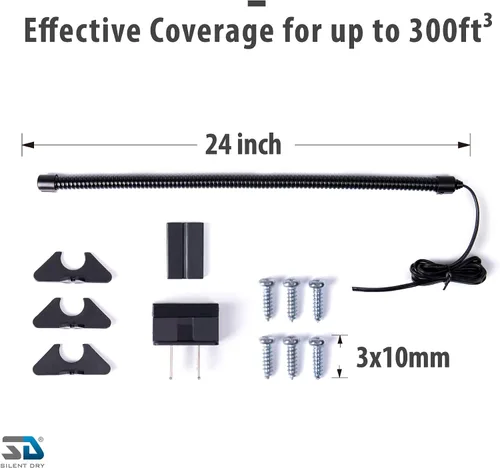Vista 3 de Tubo deshumidificador seguro para pistola flexible, fácil de operar para controlar la humedad y prevenir el óxido, aprobado por UL, 24 pulgadas