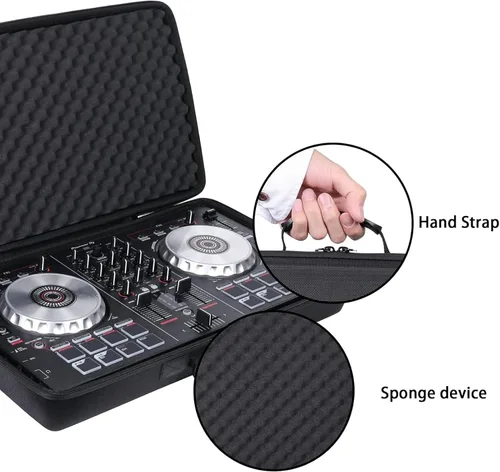 Vista 2 de Zyyini Funda para controlador de DJ, carcasa rígida de EVA a prueba de arañazos con acolchado de espuma absorbente de impactos y forro brillante