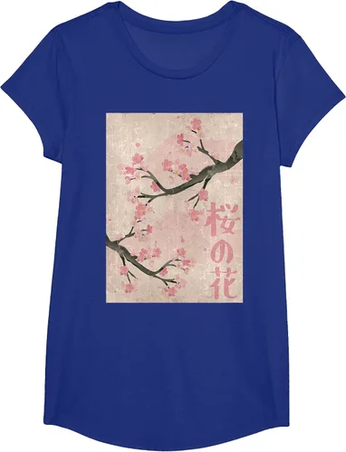Vista 50 de Cherry Blossom Japanese Vintage Woodblock Japan Pink Sakura T-Shirt Asphalt Grey