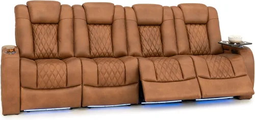 Vista 17 de Seatcraft Asiento de cine en casa Diamante Marrón Reclinable Individual