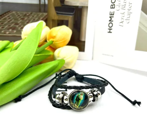 Vista 7 de rgwtgkyh Pulseras de San Judas para mujeres y hombres, pulsera de Virgen María Jesús hijo, pulsera vintage de cuero tejido a mano negro marrón