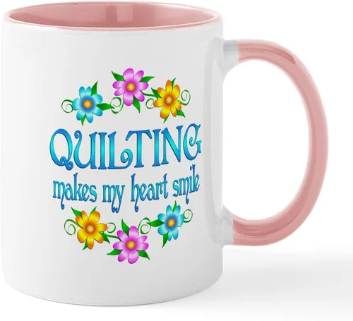 Vista 12 de CafePress I'd Rather Be Quilting Mug Taza de café de cerámica de 11 oz (11.0 fl oz)