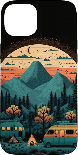 Vista 9 de Funda para iPhone 11 Pro Max Sunset Mountains & Trees para campistas